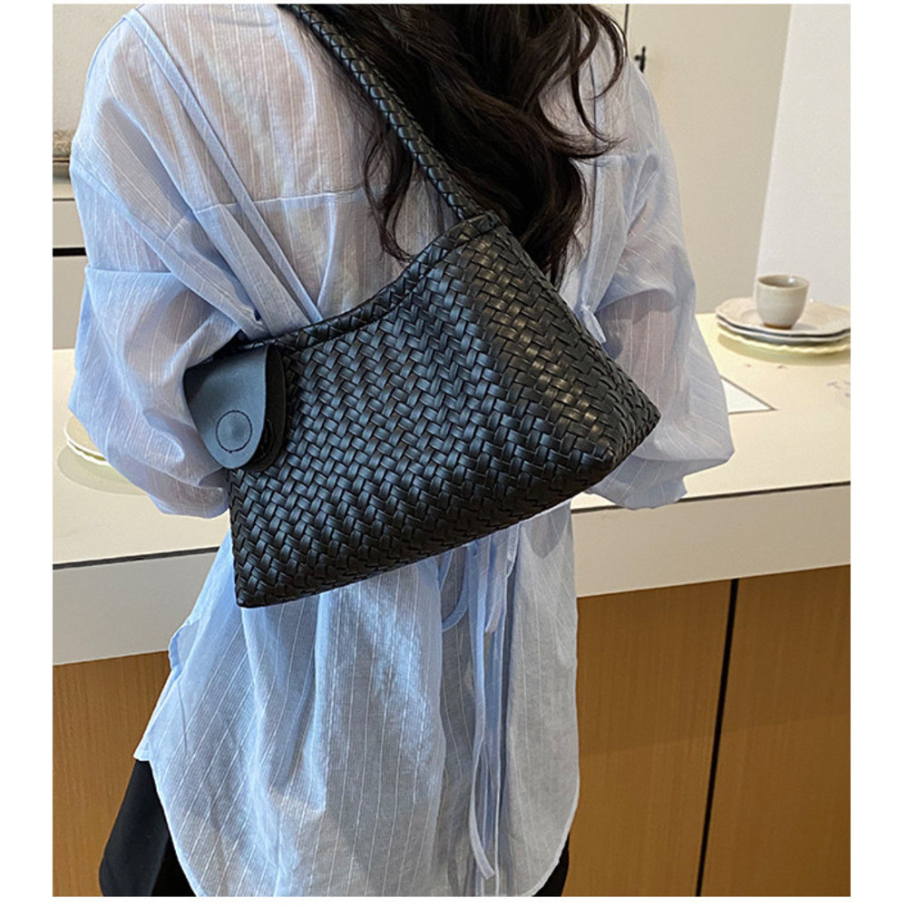 Gewebte Schultertasche Für Damen, Hochwertige Handtasche Mit Muster_voghion.com