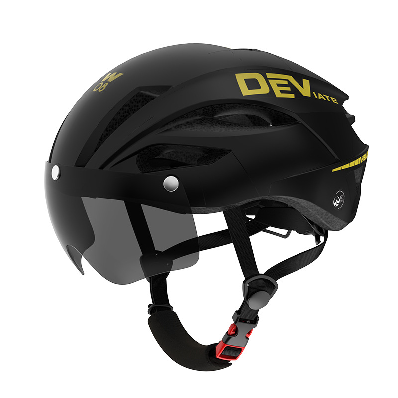 Casco da ciclismo ultra-trasparente City Commuter, stampato in un unico pezzo, opaco, con occhiali magnetici_voghion.com