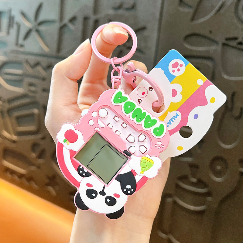 Creative New Tetris Game Console Cute Bag Pendant Car Keychain Gift_voghion.com
