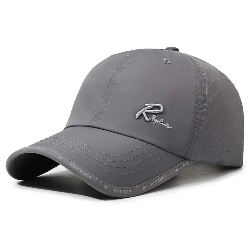 Summer Letter Embroidered Baseball Cap, Quick-drying, Thin, Unisex, Popular, Face-slimming, Casual Sports, Versatile_voghion.com
