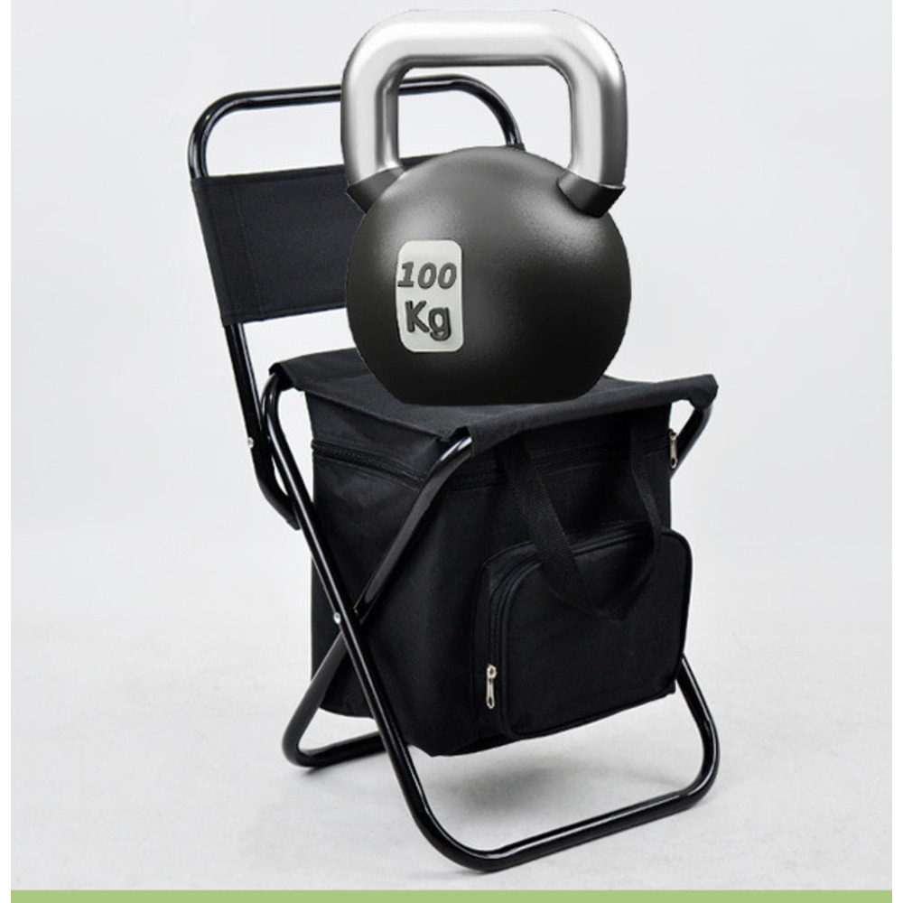 Outdoor Ice Pack Chair, Camping Portable Folding Stool, Fishing Stool With Backrest_voghion.com