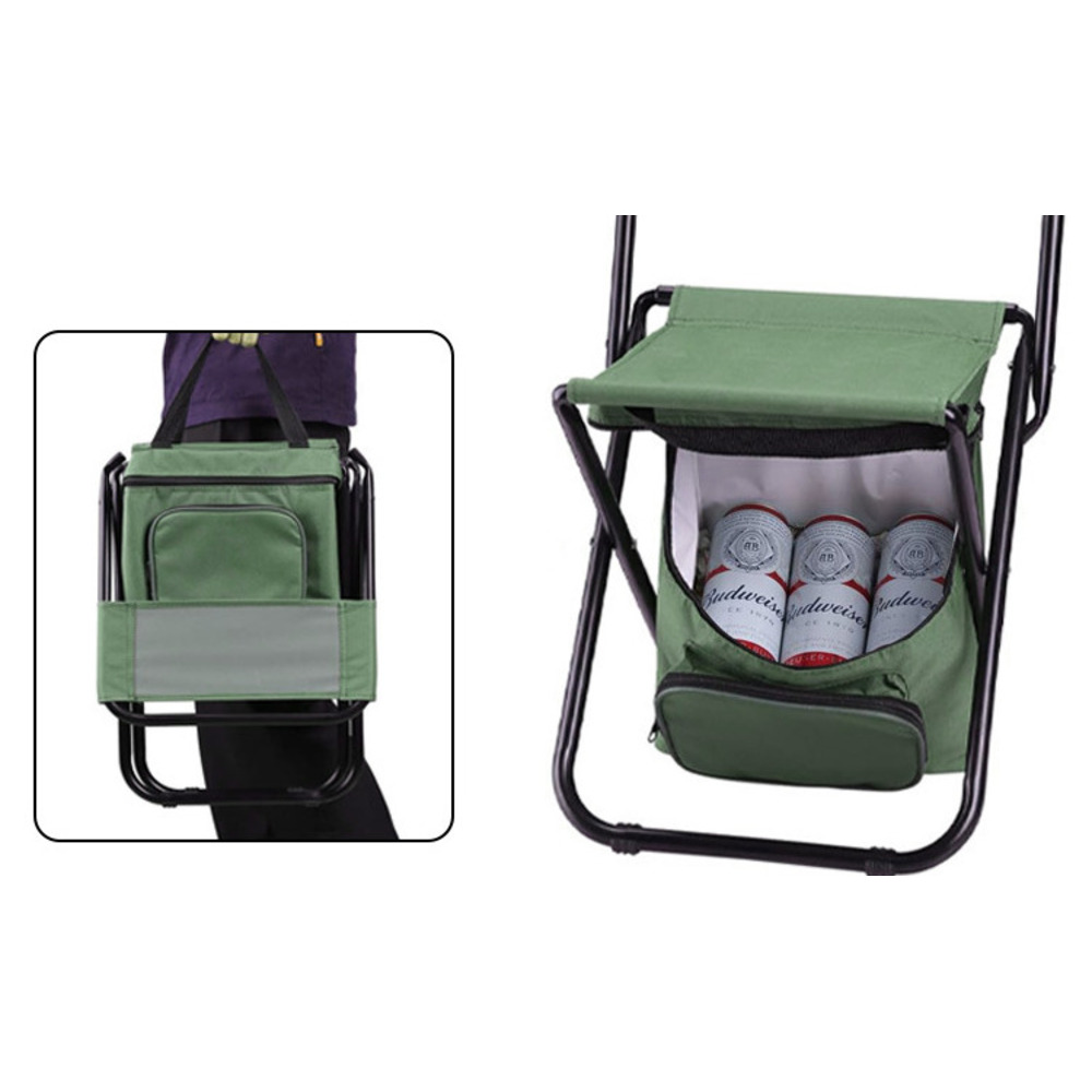 Outdoor Ice Pack Chair, Camping Portable Folding Stool, Fishing Stool With Backrest_voghion.com