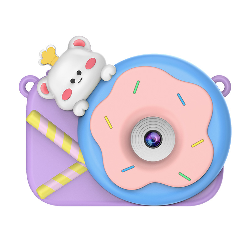 【High Quality】 Children's Cute HD Cartoon Video Small DSLR Dual Camera Mini Toy_voghion.com