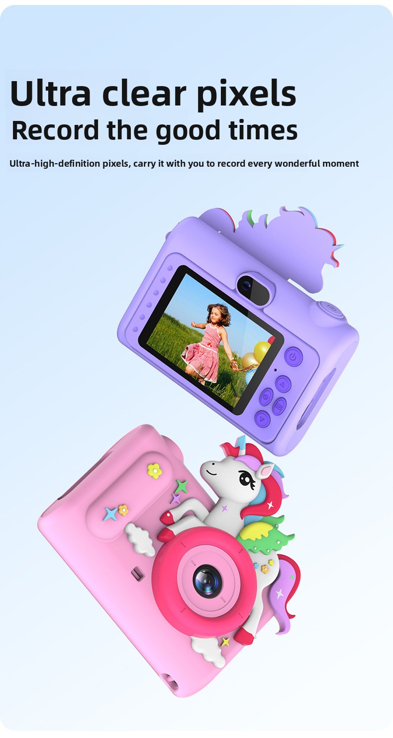【High Quality】 New High-Definition Children's Camera With High Pixels, Cartoon Protective Case Toy, Can Take Photos And Transfer To_voghion.com