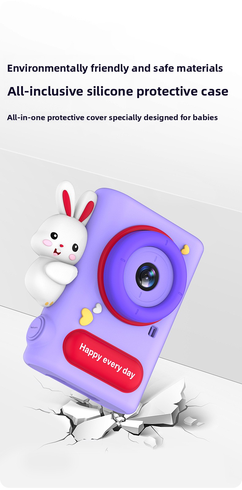 【High Quality】 New High-Definition Children's Camera With High Pixels, Cartoon Protective Case Toy, Can Take Photos And Transfer To_voghion.com