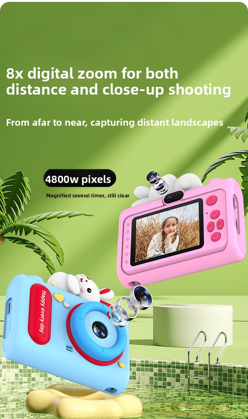 【High Quality】 New High-Definition Children's Camera With High Pixels, Cartoon Protective Case Toy, Can Take Photos And Transfer To_voghion.com
