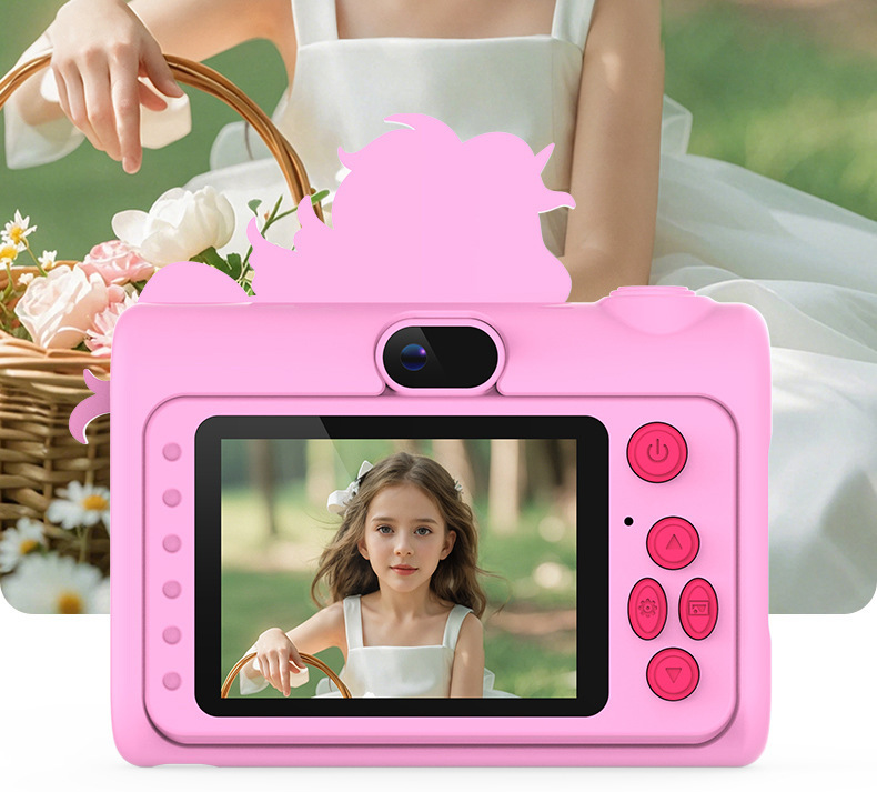 【High Quality】 New High-Definition Children's Camera With High Pixels, Cartoon Protective Case Toy, Can Take Photos And Transfer To_voghion.com