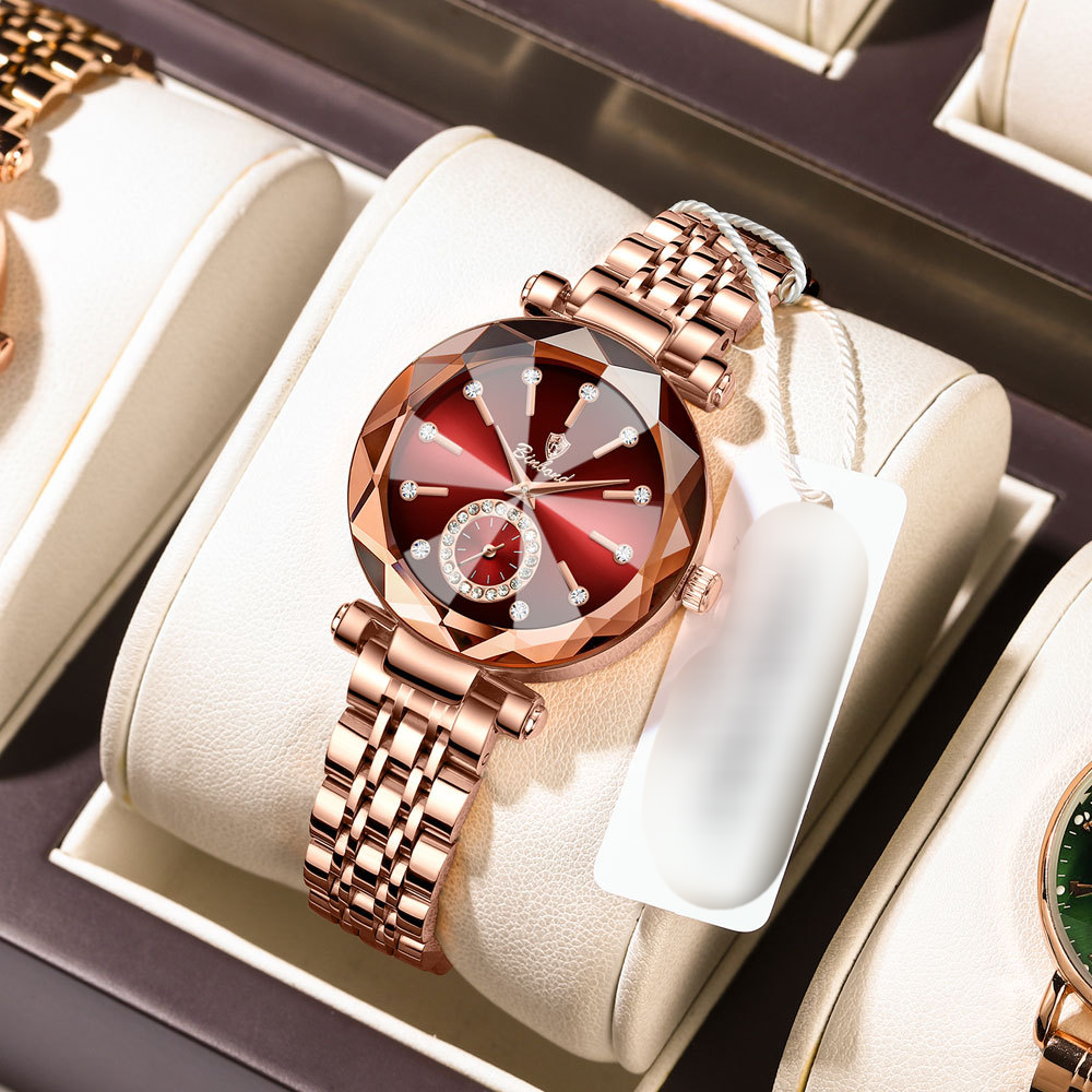 Ocean Heart Quartz Live pre ženy, malé a obľúbené vodotesné hodinky s diamantovým oceľovým remienkom_voghion.com