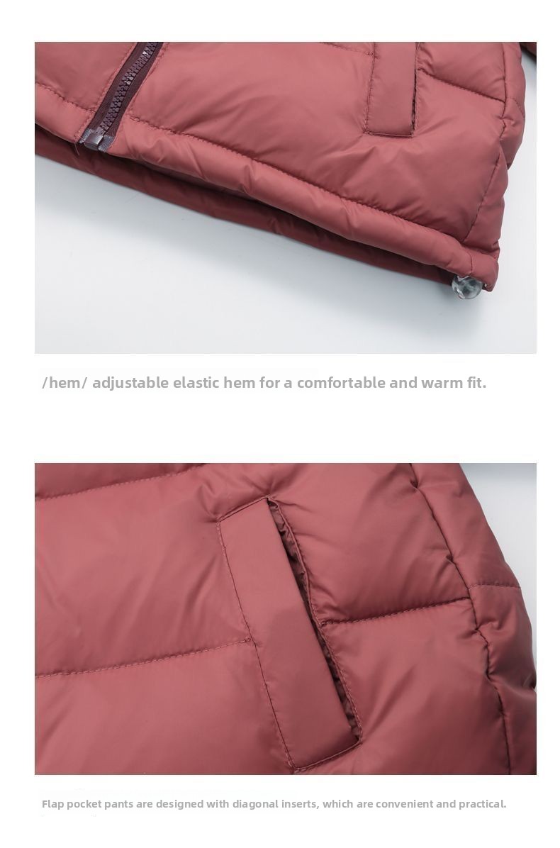 Winter Children's Short Style Outerwear Stylish Color Block Thickened Warm Lightweight Down Jacket For Kids_voghion.com