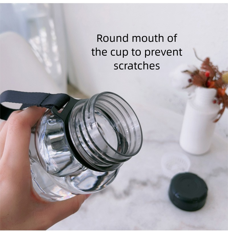Bouteille d'eau portable en plastique pour sports de plein air, grande capacité, pour hommes, avec filtre d'été et anti-goutte_voghion.com
