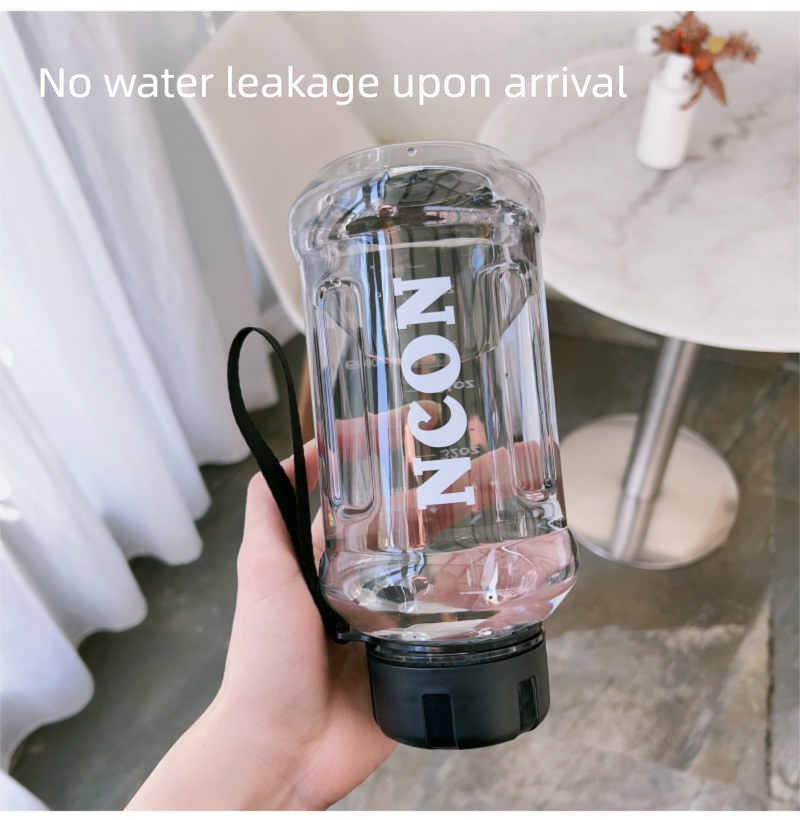 Bouteille d'eau portable en plastique pour sports de plein air, grande capacité, pour hommes, avec filtre d'été et anti-goutte_voghion.com