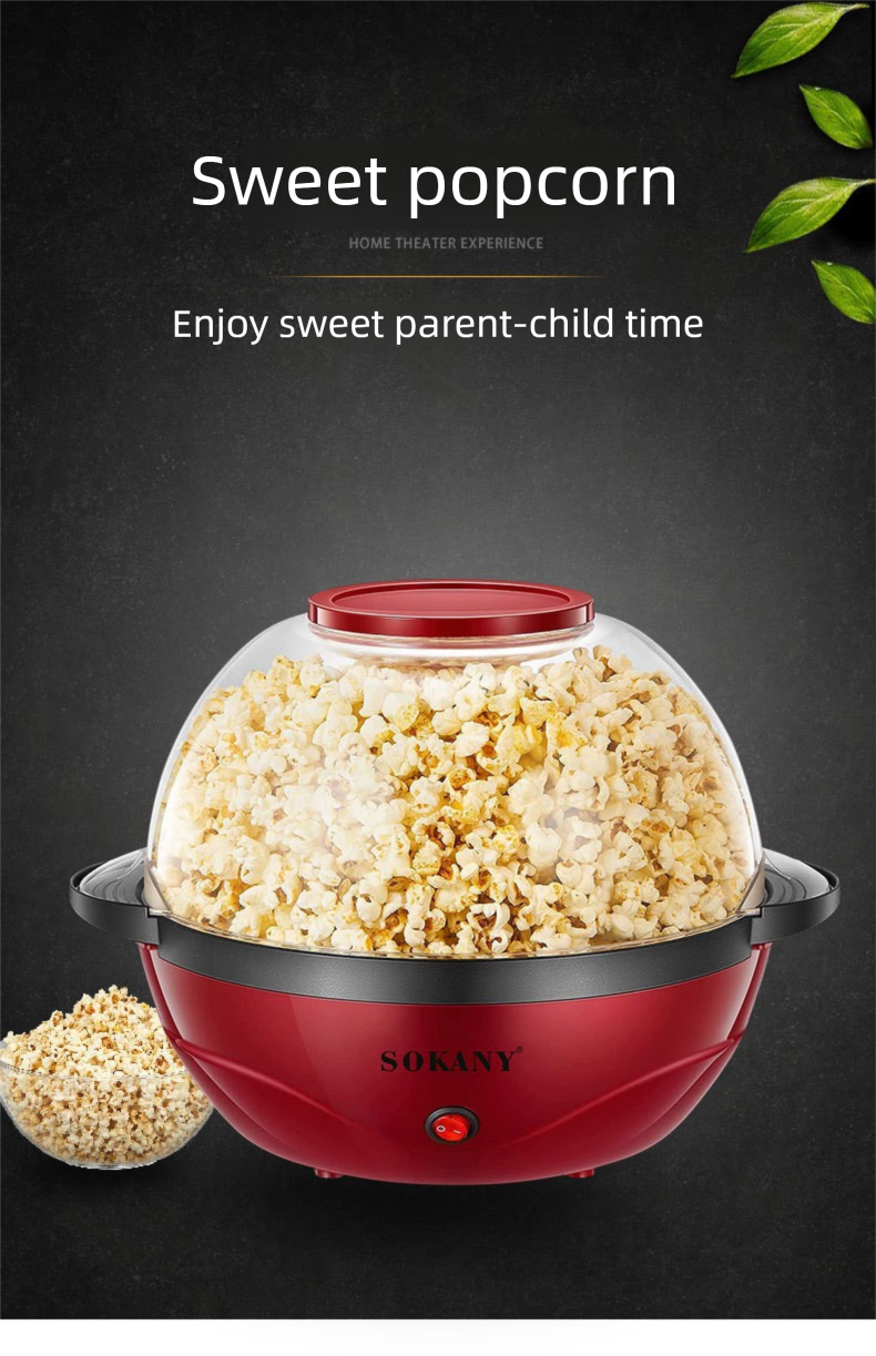 3.6L Fully Automatic Popcorn Maker Household Machine Kitchen Appliances_voghion.com