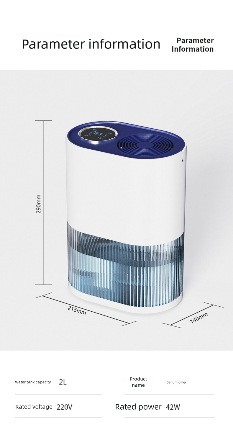 Home New For Use Semiconductor Indoor Bedroom Silent Small Dehumidifier Moisture Absorber_voghion.com