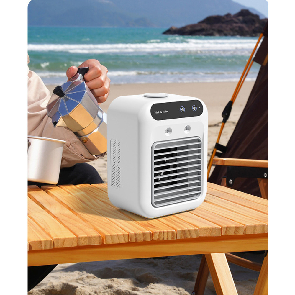 USB Small Conditioning Fan With Mist Humidification, Desktop Water-cooled Dormitory Cooling Electric Fan, Rechargeable_voghion.com