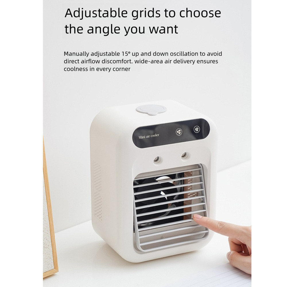 Mini Air Cooler With Humidifier Usb Desktop Water Misting Fan_voghion.com
