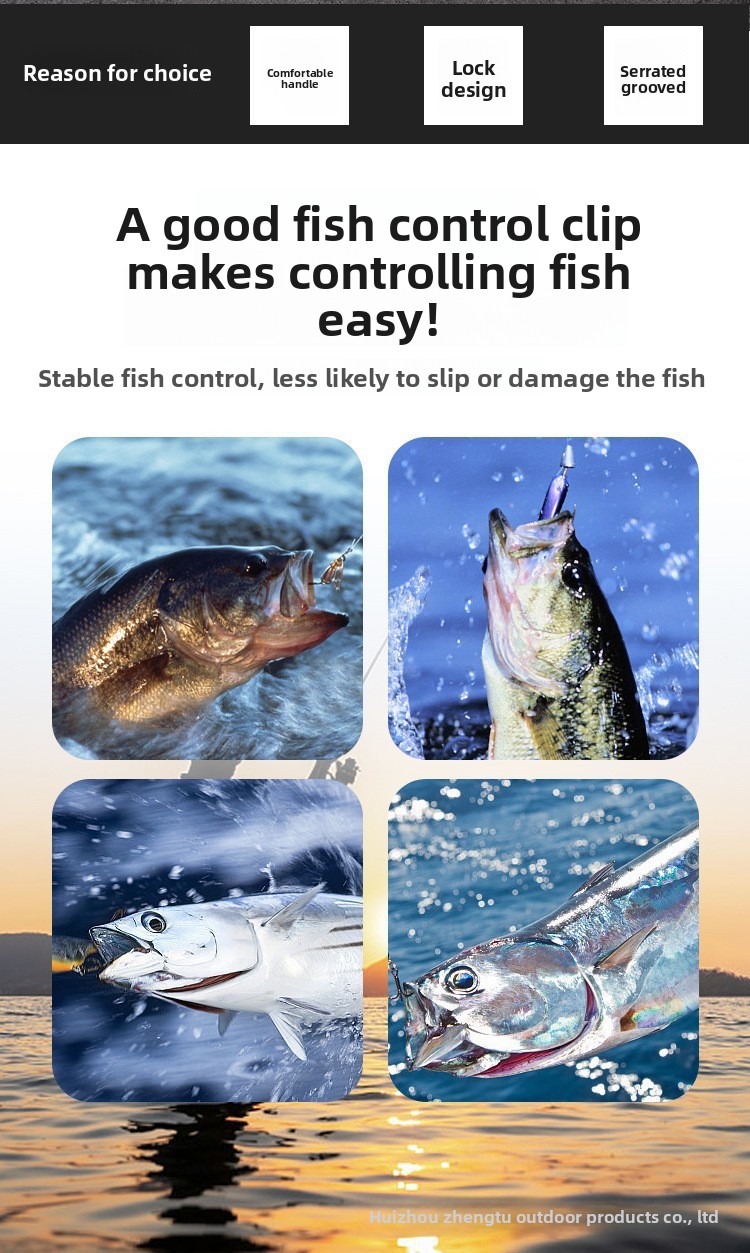 Dispositivo di controllo in plastica con pinza per pesci, accessori per la pesca_voghion.com