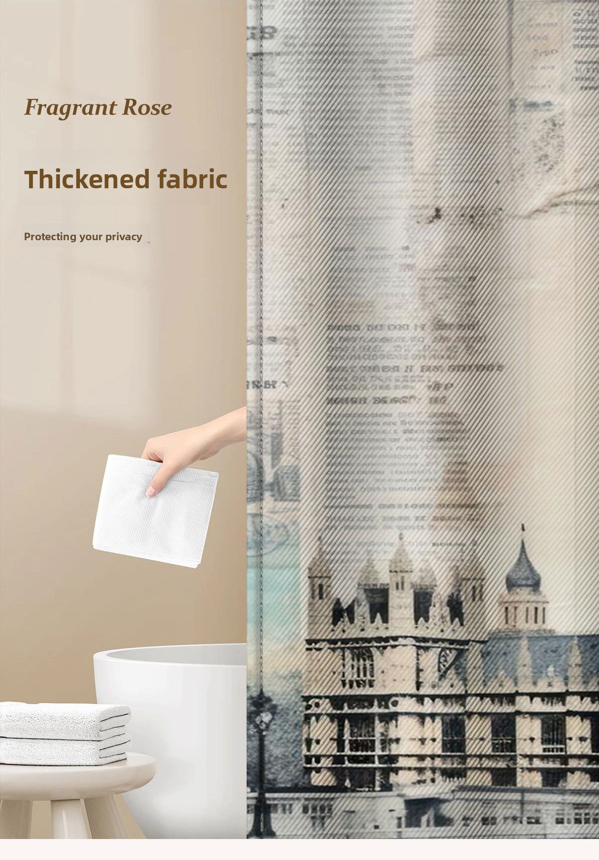 Polyester Is Water-repellent Mold-resistant, No Drilling Required, Creating A Nostalgic Bathing Space Suitable For Use_voghion.com