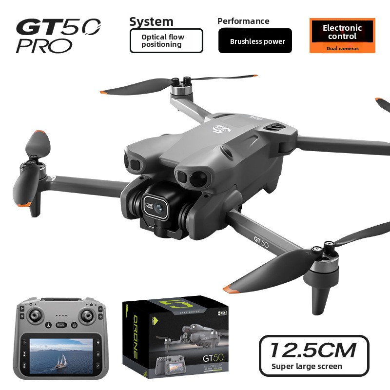Cross-border GT50 Drone With 4.3-inch Large Screen, High-definition Aerial Photography, Remote Control, Optical Flow_voghion.com