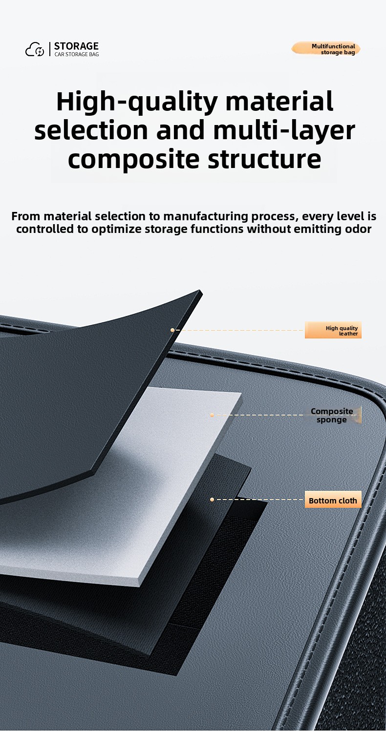 Middle Seat Hanging Tissue Box Central Control Bag Storage Car Interior_voghion.com