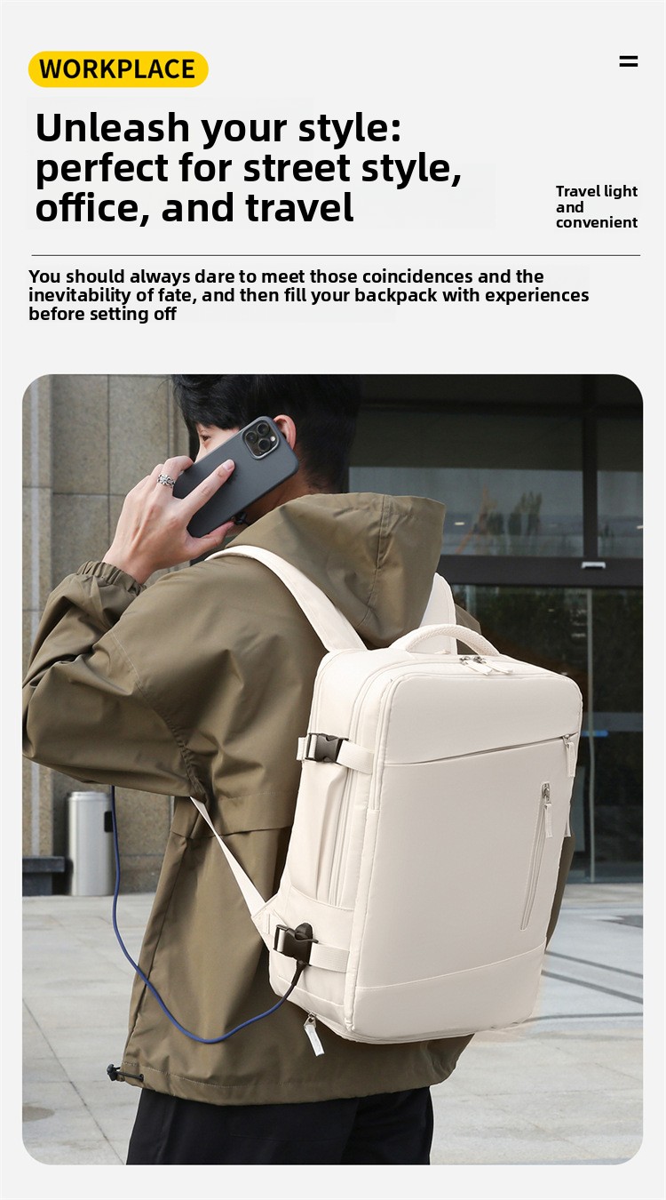 New Expandable Large Capacity Multifunctional Casual Laptop Bag Short Trip Backpack_voghion.com