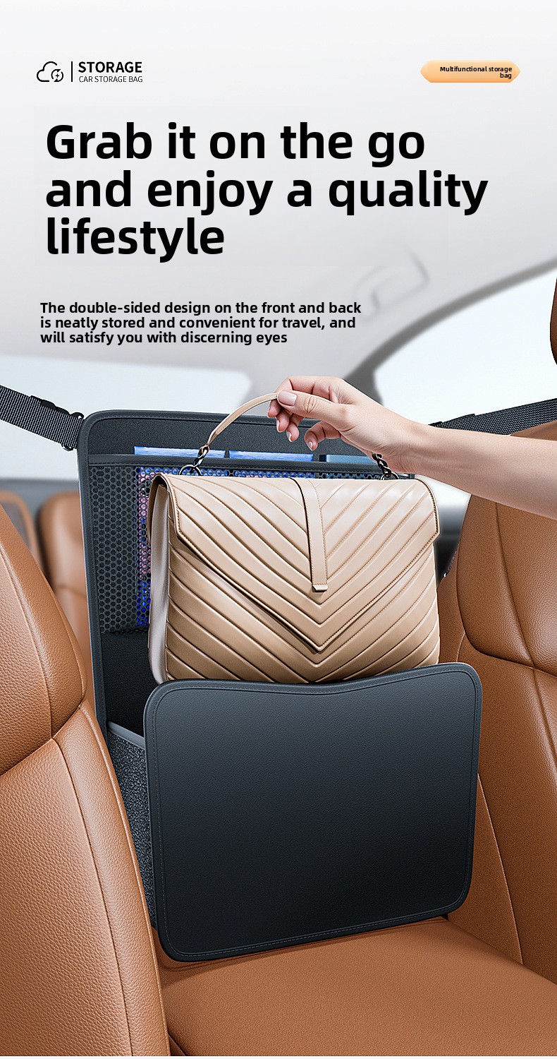 Middle Seat Hanging Tissue Box Central Control Bag Storage Car Interior_voghion.com