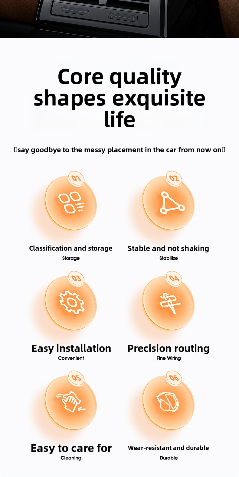 Middle Seat Hanging Tissue Box Central Control Bag Storage Car Interior_voghion.com