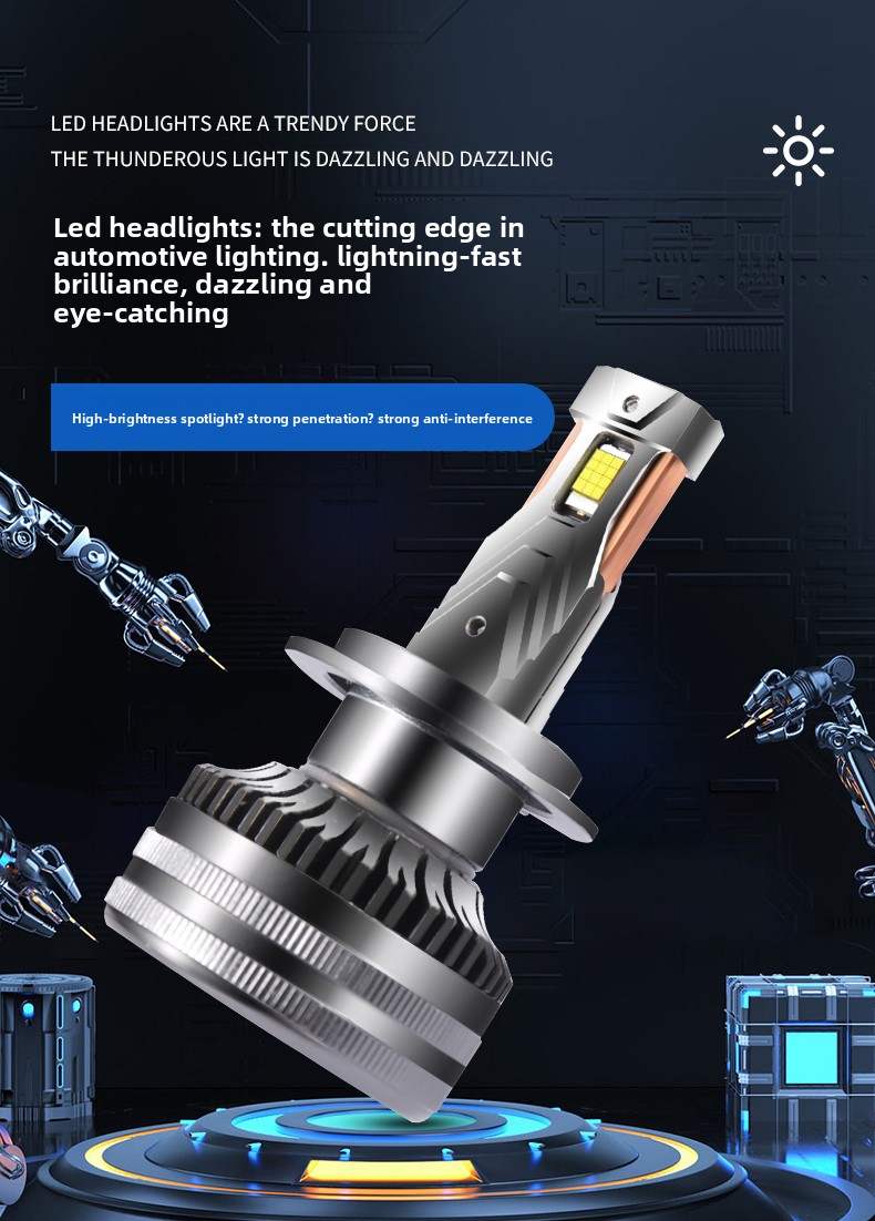 Suitable For 10-18 Geely Vision LED Modification High Low Beam Front Headlight Bulb Super Bright_voghion.com
