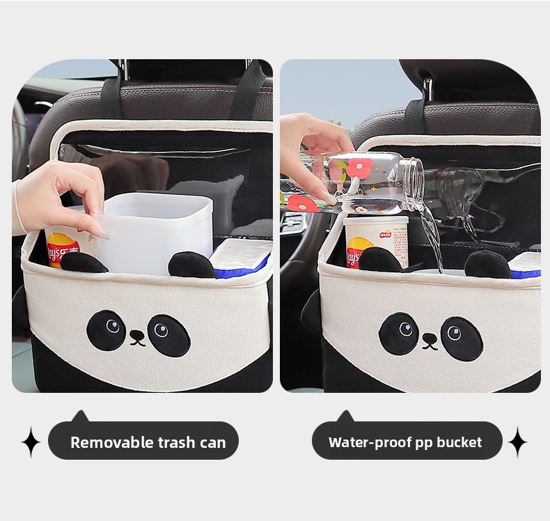 Trash Can Multi-Functional Bag Cartoon Car Seat Back Hanging Storage Box_voghion.com