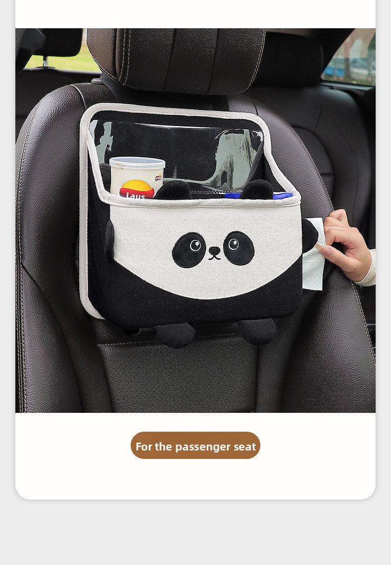 Trash Can Multi-Functional Bag Cartoon Car Seat Back Hanging Storage Box_voghion.com