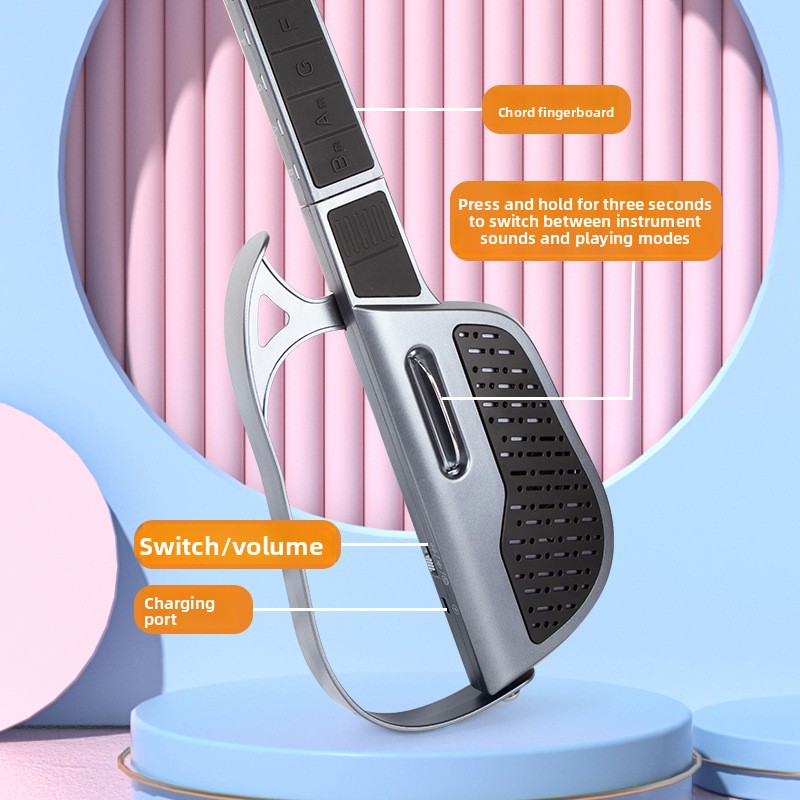Cross-Border Children's Smart Electronic Stringless Automatic Toy For Beginners Entry-Level Foldable Guitar_voghion.com