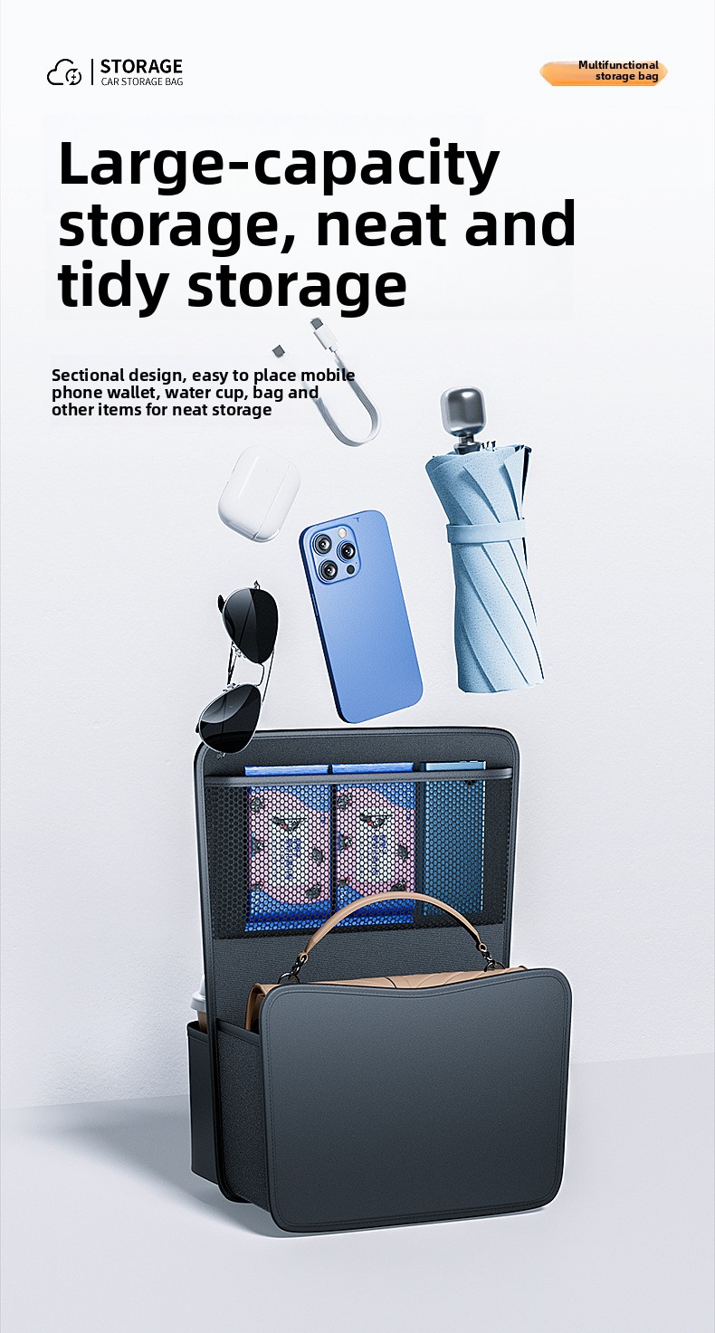 Middle Seat Hanging Tissue Box Central Control Bag Storage Car Interior_voghion.com