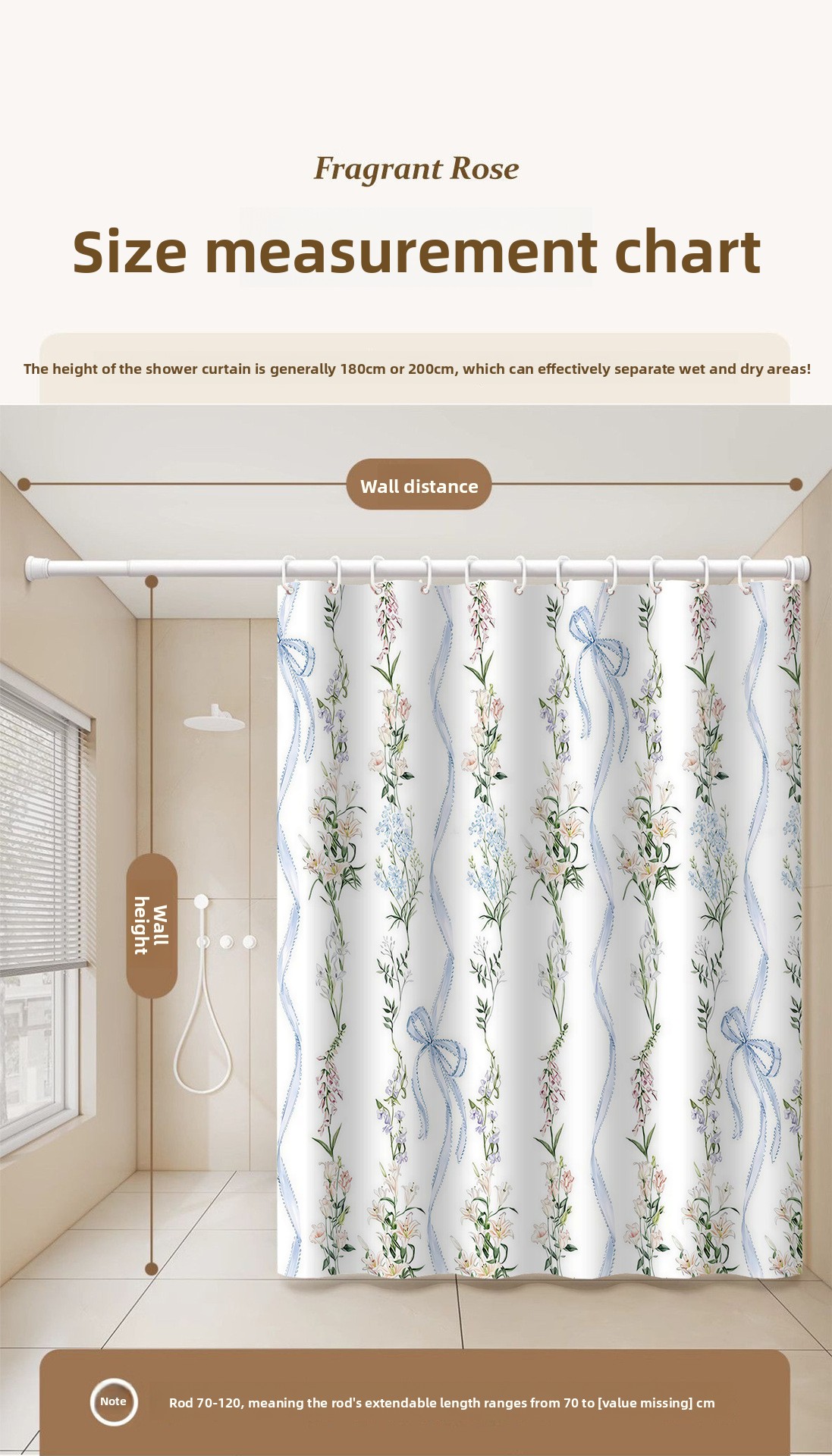 Polyester Waterproof Mildew-proof Curtain Set, No Nails Or Drilling Required, Easy To Install, Suitable For Dormitory_voghion.com