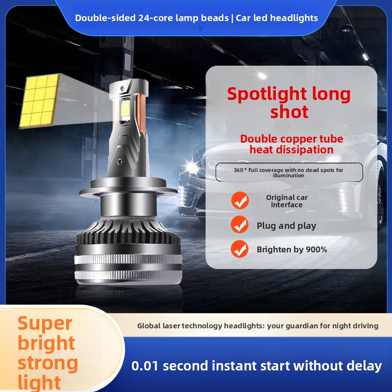 Suitable For 10-18 Geely Vision LED Modification High Low Beam Front Headlight Bulb Super Bright_voghion.com