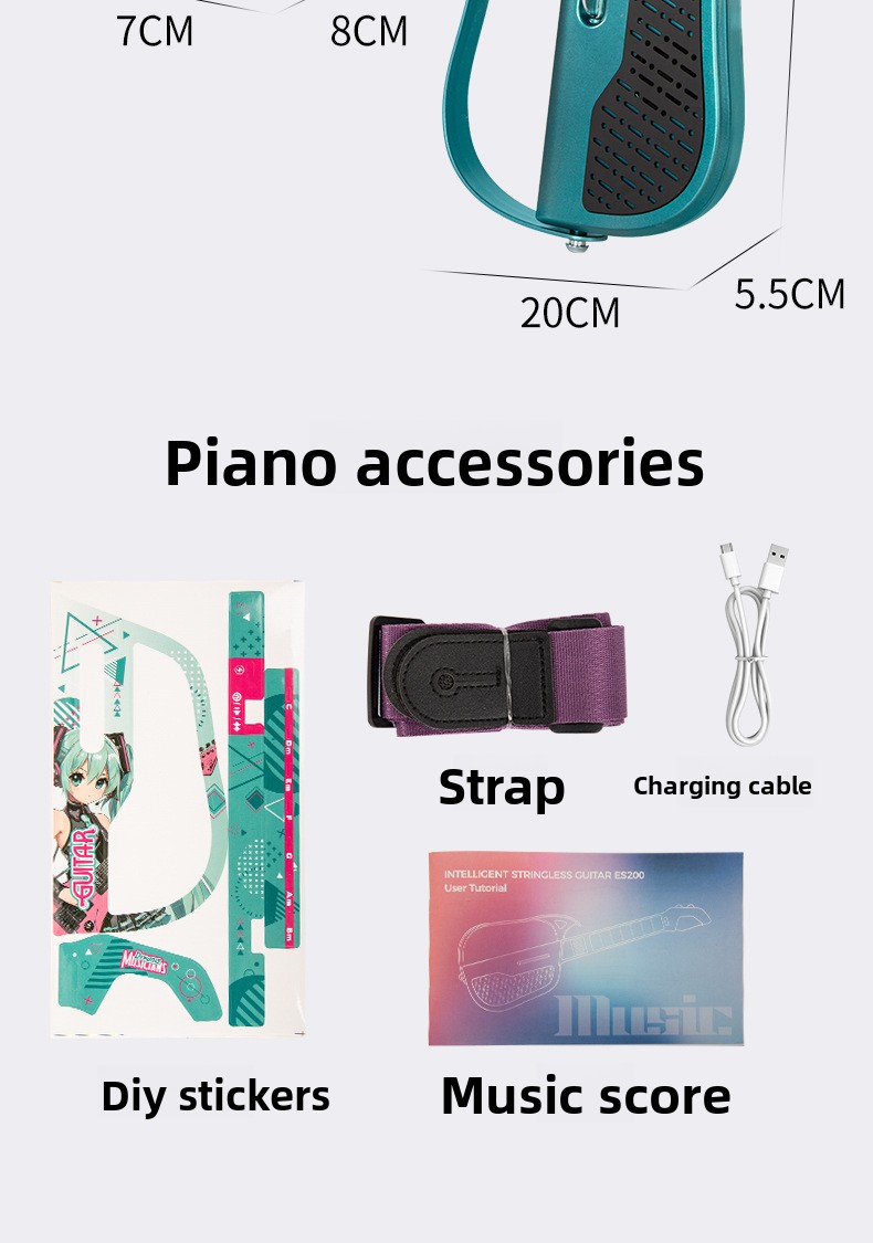 Cross-Border Children's Smart Electronic Stringless Automatic Toy For Beginners Entry-Level Foldable Guitar_voghion.com