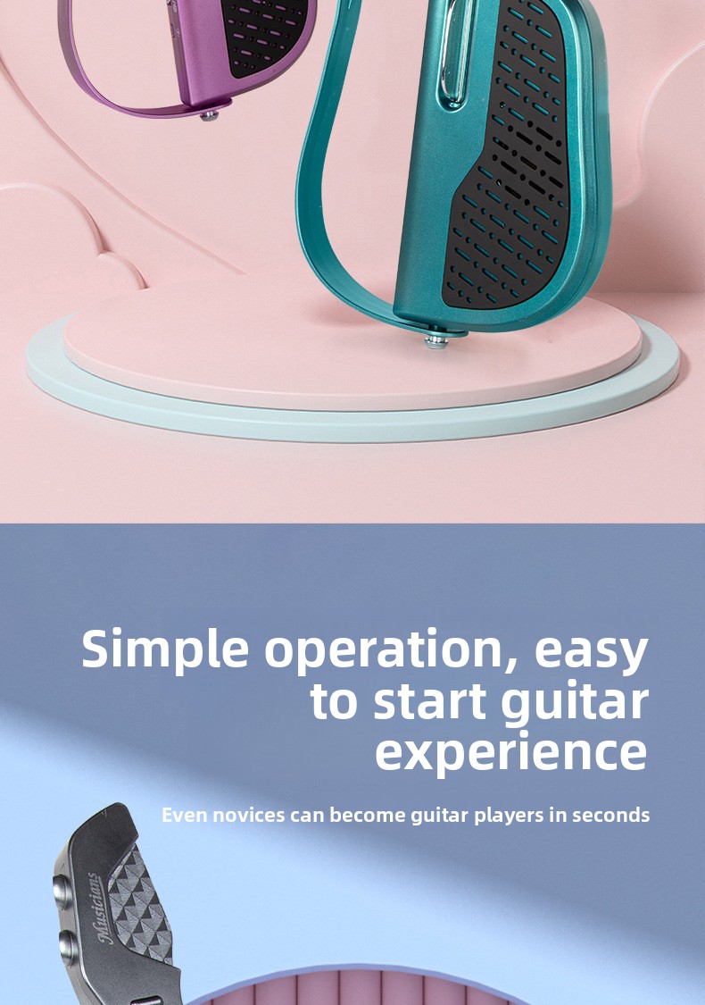 Cross-Border Children's Smart Electronic Stringless Automatic Toy For Beginners Entry-Level Foldable Guitar_voghion.com