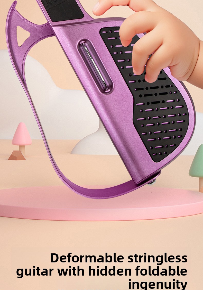 Cross-Border Children's Smart Electronic Stringless Automatic Toy For Beginners Entry-Level Foldable Guitar_voghion.com