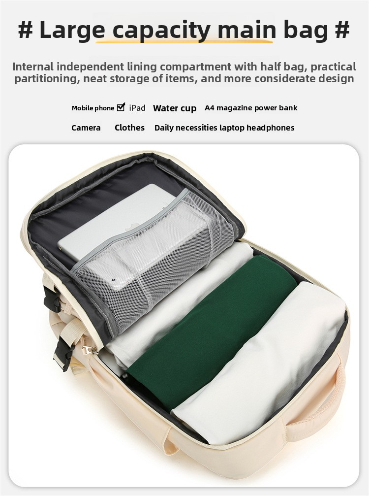 New Expandable Large Capacity Multifunctional Casual Laptop Bag Short Trip Backpack_voghion.com