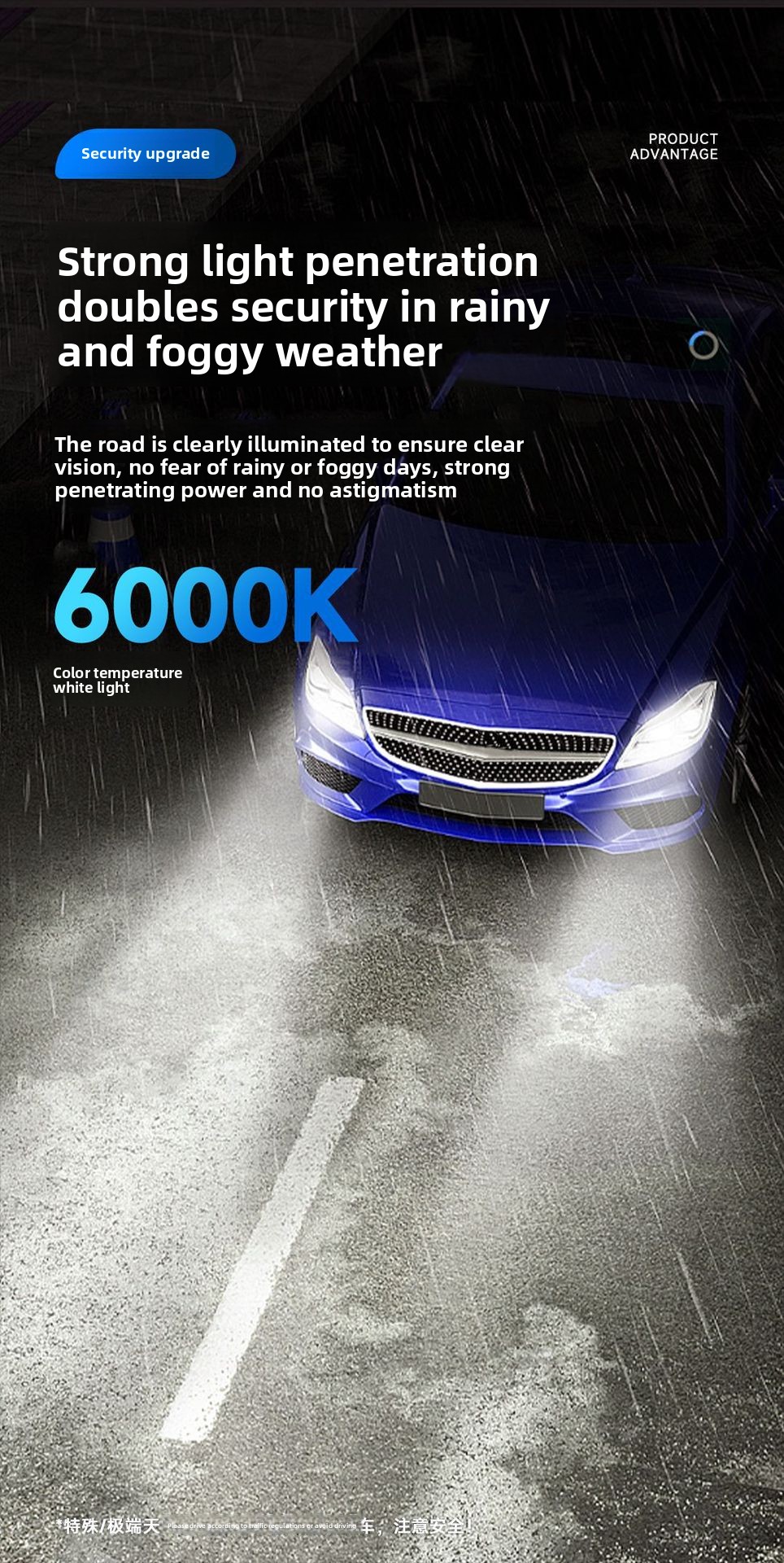 170W Doppelkupferrohr-modifizierte H4-Glühbirne LED-Autoscheinwerfer_voghion.com