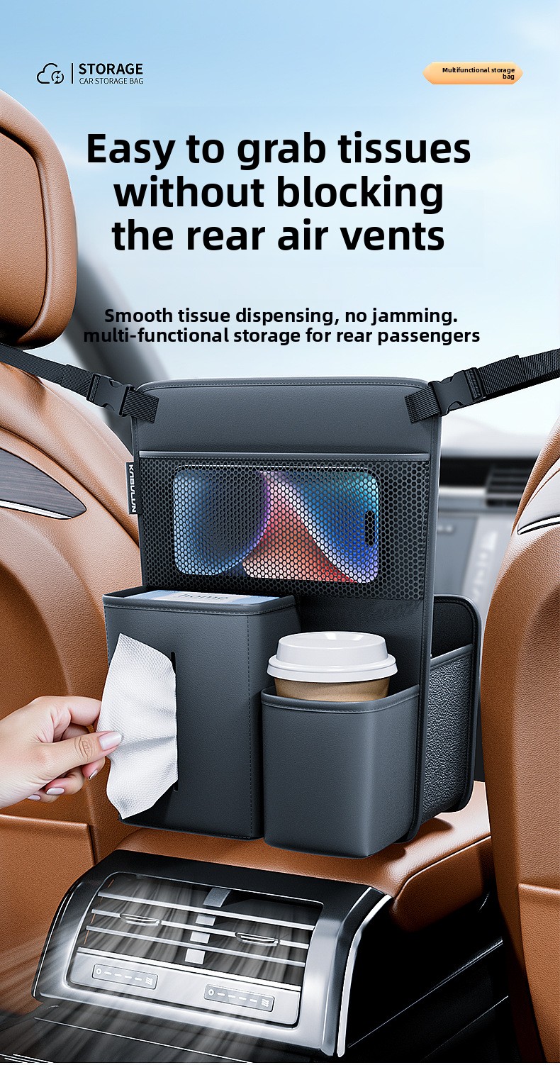 Middle Seat Hanging Tissue Box Central Control Bag Storage Car Interior_voghion.com