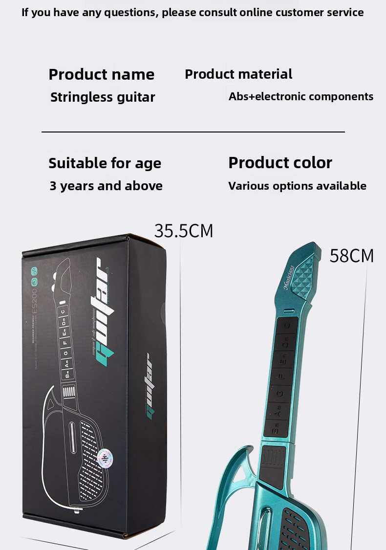 Cross-Border Children's Smart Electronic Stringless Automatic Toy For Beginners Entry-Level Foldable Guitar_voghion.com