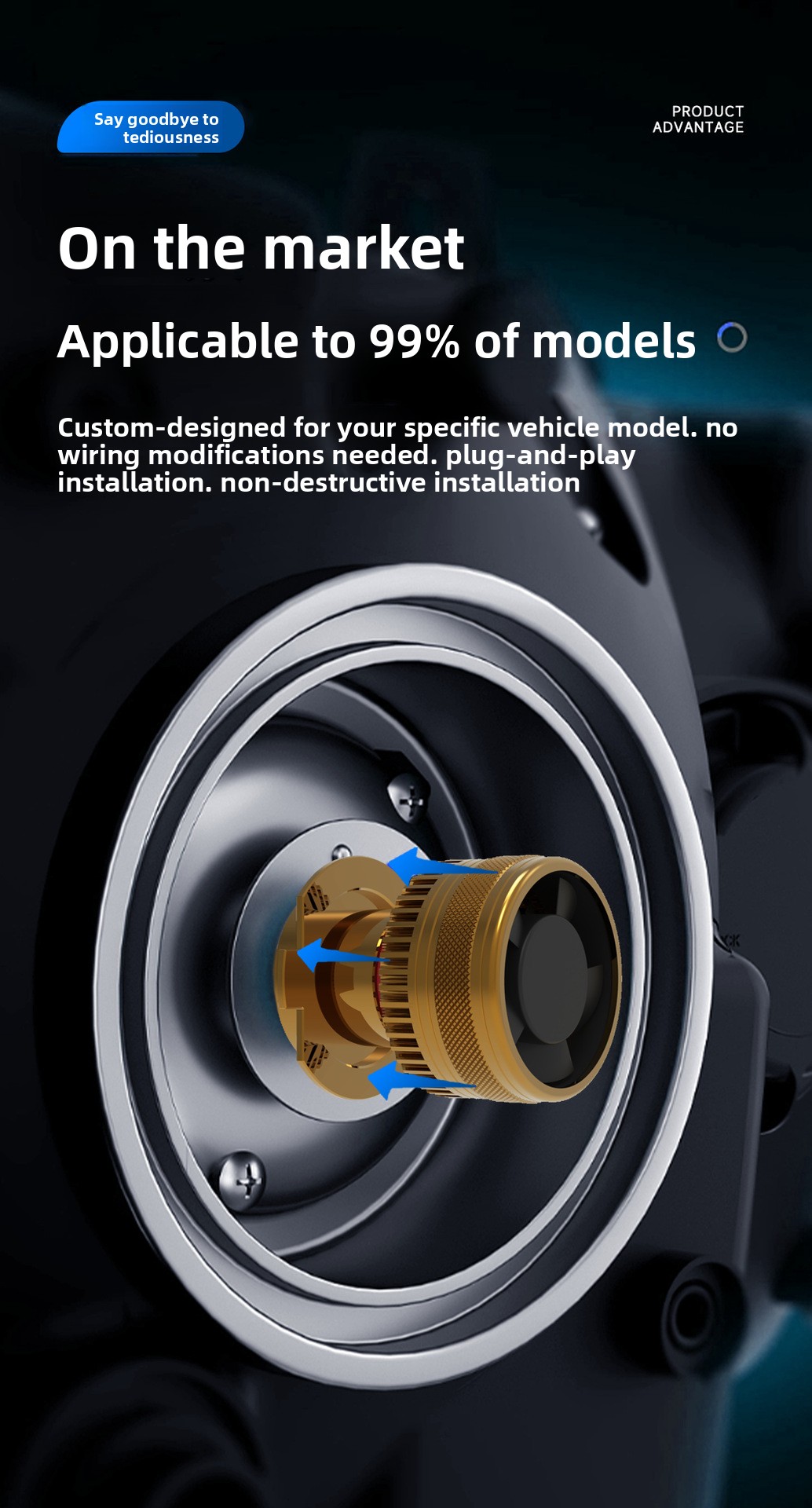 170W Doppelkupferrohr-modifizierte H4-Glühbirne LED-Autoscheinwerfer_voghion.com