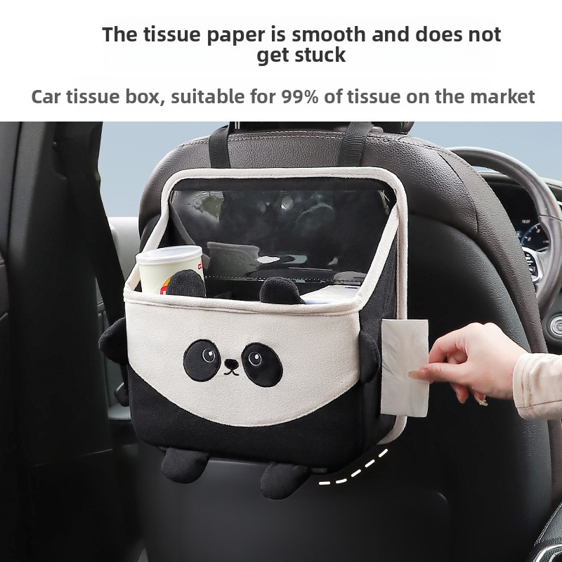 Trash Can Multi-Functional Bag Cartoon Car Seat Back Hanging Storage Box_voghion.com