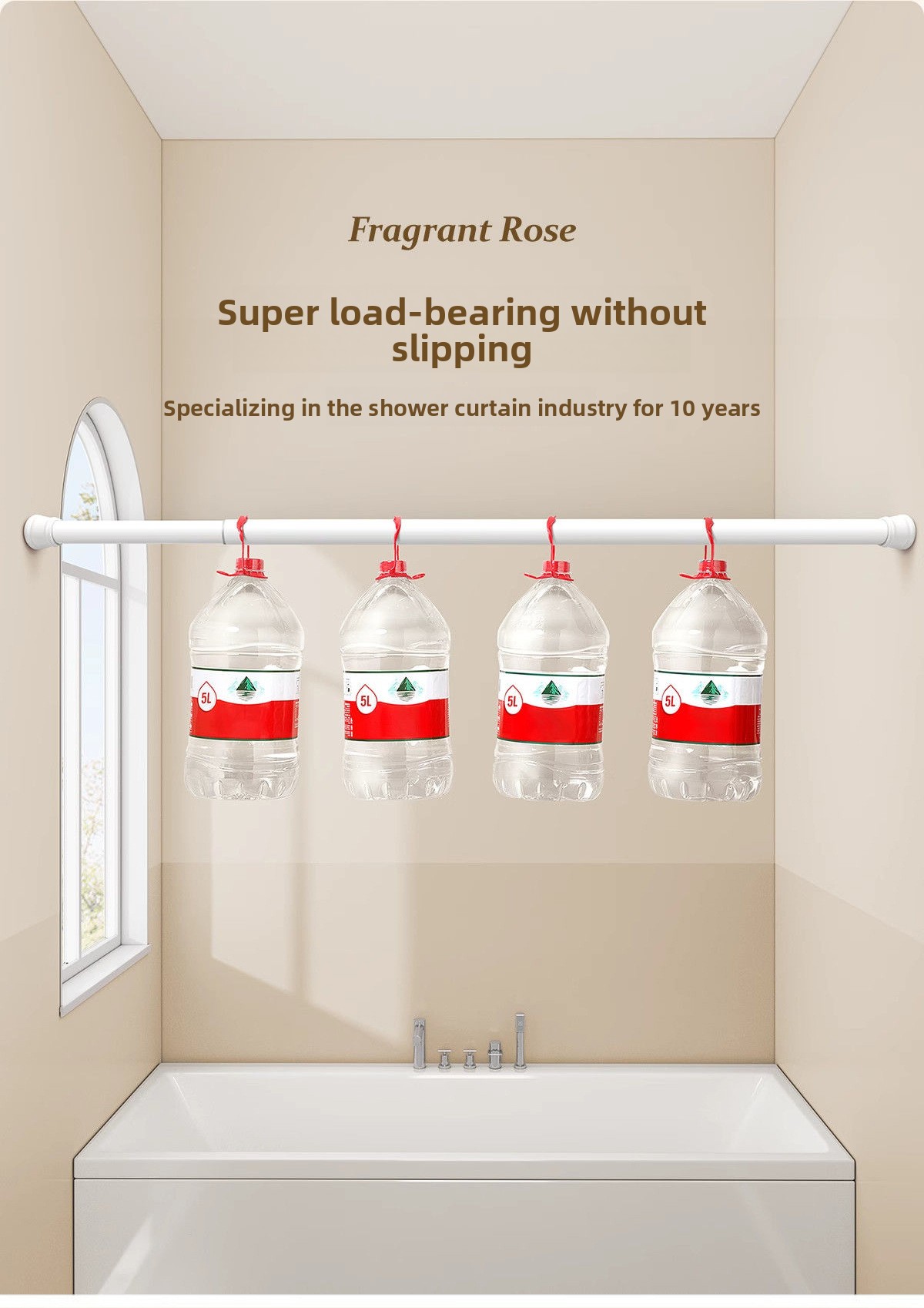 Polyester Waterproof Mildew-proof Curtain Set, No Nails Or Drilling Required, Easy To Install, Suitable For Dormitory_voghion.com