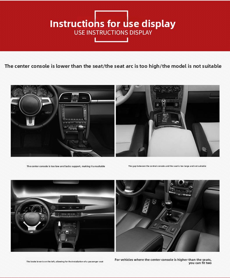 Boîte de rangement multifonctionnelle pour siège/entretoises de voiture, avec commande centrale._voghion.com