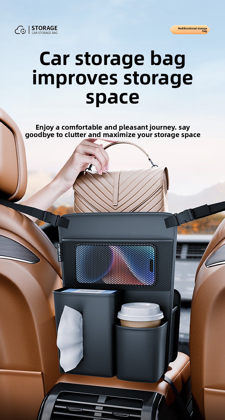Middle Seat Hanging Tissue Box Central Control Bag Storage Car Interior_voghion.com