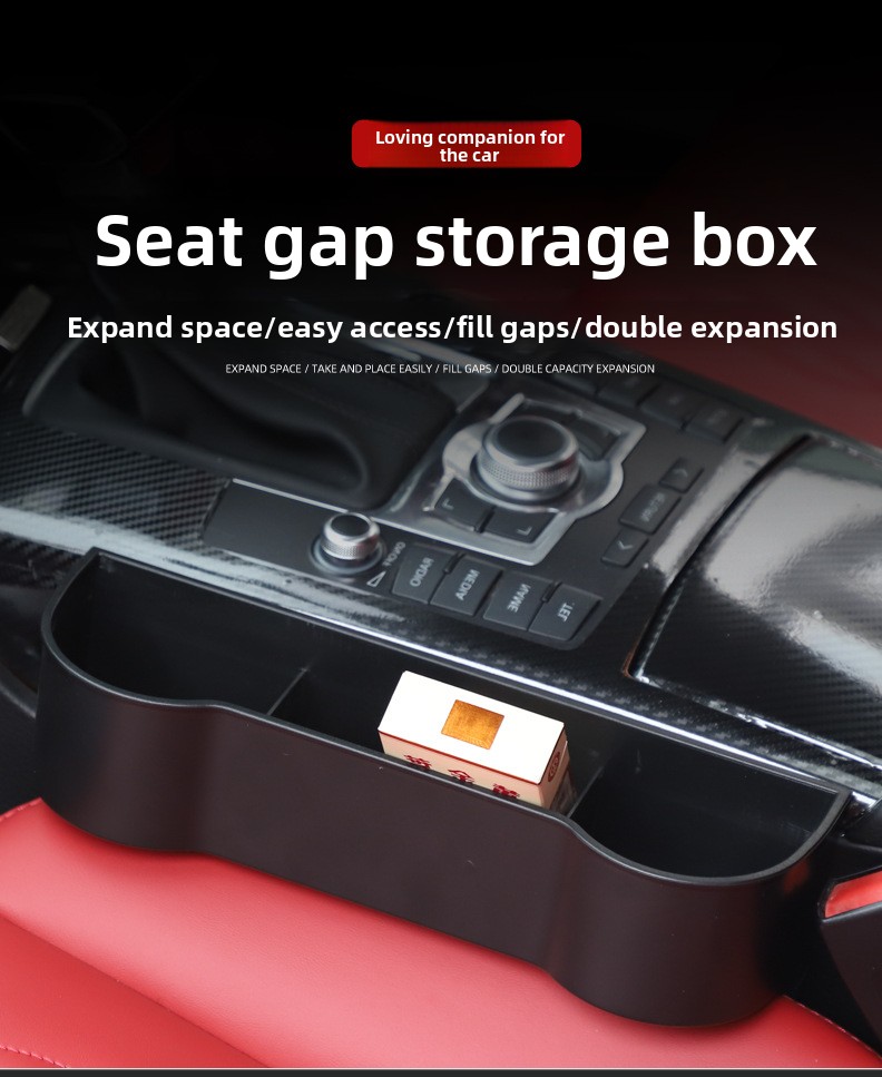 Boîte de rangement Gap pour compartiment central de siège, organisateur multifonctionnel pour l'intérieur de voiture_voghion.com