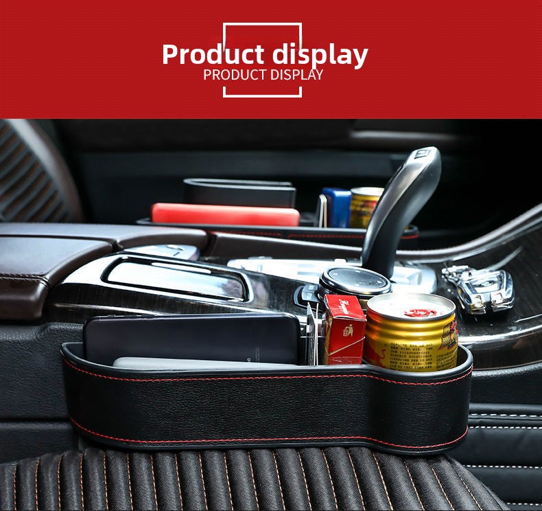 Boîte de rangement multifonctionnelle pour siège/entretoises de voiture, avec commande centrale._voghion.com