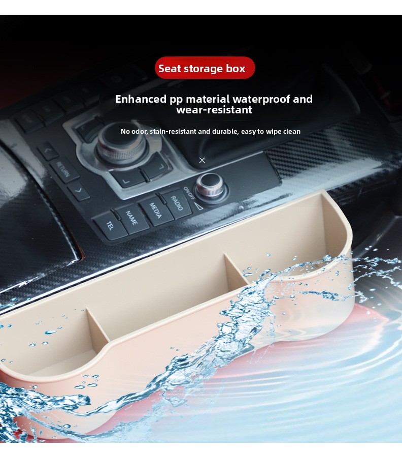 Boîte de rangement Gap pour compartiment central de siège, organisateur multifonctionnel pour l'intérieur de voiture_voghion.com