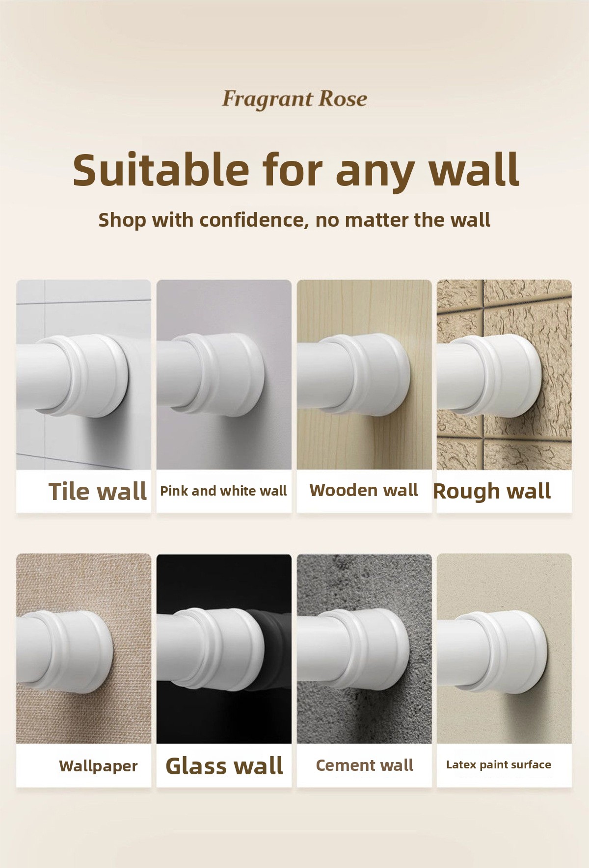 Polyester Waterproof Mildew-proof Curtain Set, No Nails Or Drilling Required, Easy To Install, Suitable For Dormitory_voghion.com