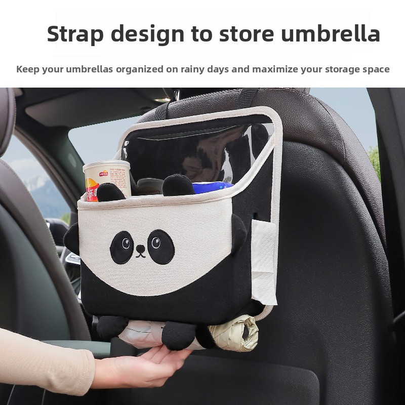Trash Can Multi-Functional Bag Cartoon Car Seat Back Hanging Storage Box_voghion.com